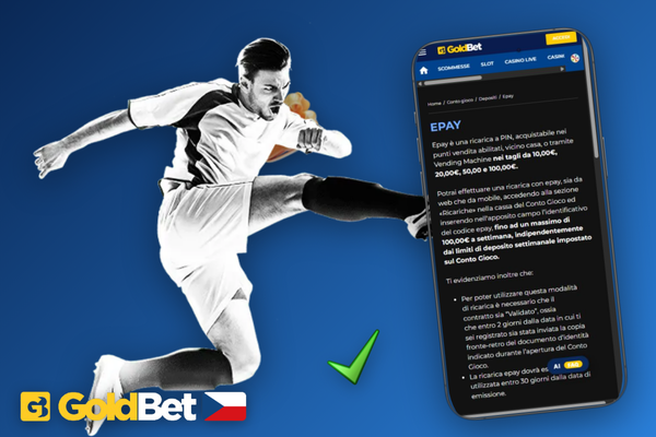 Okamžité připsání vkladu v mobilní aplikaci Goldbet Casino na displeji telefonu