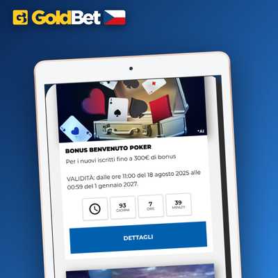 Goldbet bonus pojištění sázky vrátí část vkladu při chybném tipu