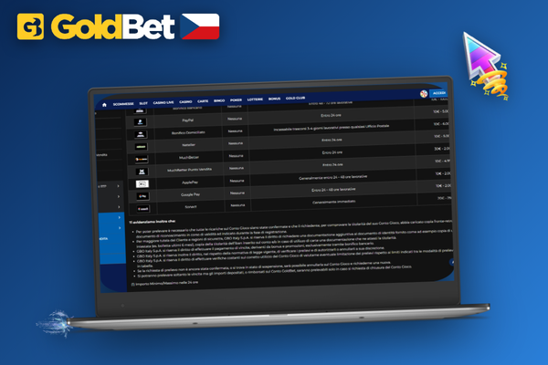 Živý chat zákaznické podpory Goldbet Casino při řešení zpožděného výběru